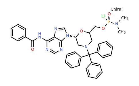 956139-18-7 | [(2S,6R)-6-{N6-Benzoyladenin-9-yl}-4-tritylmorpholin-2-yl]methyl dimethyl-phosphoramidochloridate