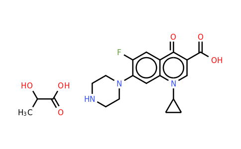 97867-33-9 | 1-cyclopropyl-6-fluoro-4-oxo-7-piperazin-1-ylquinoline-3-carboxylic acid,2-hydroxypropanoic acid