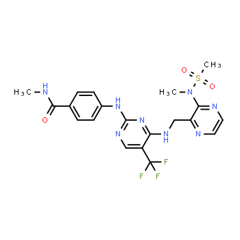 1073154-85-4 | N-metil-4-((4-(((3-(N-metilmetilsulfonamido)pirazin-2-il)metil)amino)-5-(trifluorometil)pirimidin-2-il)amino)benzamida