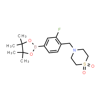 1092563-29-5 | 4-{[2-fluoro-4-(4,4,5,5-tetrametil-1,3,2-dioxaborolan-2-il)fenil]metil}-1λ⁶-tiomorfolina-1,1-diona