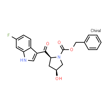 1174655-38-9 | (2S,4S)-2-(6-fluoro-1H-indol-3-carbonil)-4-hidroxipirrolidin-1-carboxilato de bencilo