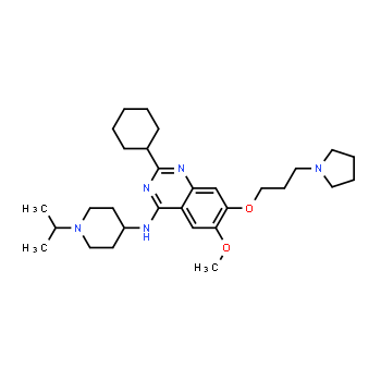 1255580-76-7 | 2-ciclohexil-N-(1-isopropilpiperidin-4-il)-6-metoxi-7-(3-(pirrolidin-1-il)propoxi)quinazolin-4-amina