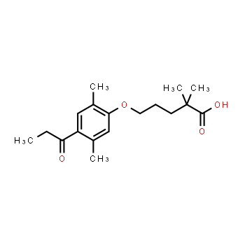 1315604-11-5 | 5-(2,5-dimethyl-4-propanoylphenoxy)-2,2-dimethylpentanoic acid