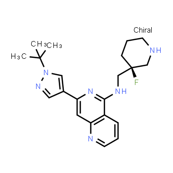 1345458-66-3 | 7-(1-terc-butil-1H-pirazol-4-il)-N-{[(3S)-3-fluoropiperidin-3-il]metil}-1,6-naftiridin-5-amina