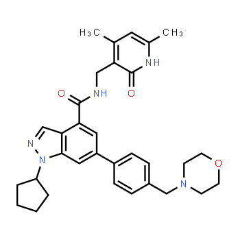 1396772-26-1 | 1-ciclopentil-N-((4,6-dimetil-2-oxo-1,2-dihidropiridin-3-il)metil)-6-(4-(morfolinometil)fenil)-1H-indazol-4-carboxamida
