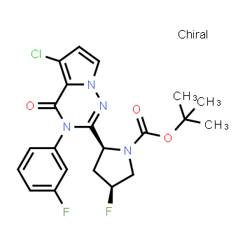 1551158-99-6 | (2S,4S)-2-[5-cloro-3-(3-fluorofenil)-4-oxo-3H,4H-pirrolo[2,1-f][1,2,4]triazin-2-il]-4-fluoropirrolidin-1-carboxilato de terc-butilo