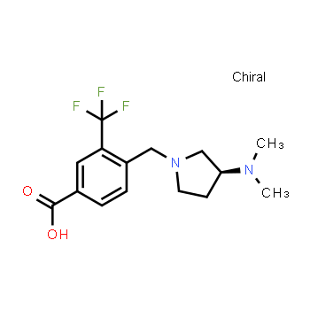 1616665-15-6 | Benzoic acid, 4-[[(3S)-3-(dimethylamino)-1-pyrrolidinyl]methyl]-3-(trifluoromethyl)-