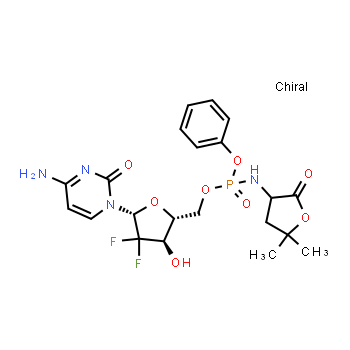 1638215-68-5 | 4-amino-1-[(2R,4R,5R)-5-[({[(5,5-dimetil-2-oxooxolan-3-il)amino](fenoxi)fosforil}oxi)metil]-3,3-difluoro-4-hidroxioxolan-2-il]-1,2-dihidropirimidin-2-ona