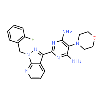 256498-66-5 | 2-[1-[(2-fluorofenil)metil]pirazolo[3,4-b]piridin-3-il]-5-morfolin-4-ilpirimidina-4,6-diamina