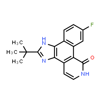 457081-03-7 | 4-terc-butil-15-fluoro-3,5,10-triazatetraciclo[11.4.0.0²,⁶.0⁷,¹²]heptadeca-1(13),2(6),4,7(12),8,14,16-heptaen-11-ona
