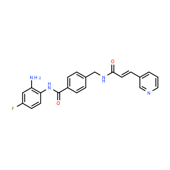 743438-44-0 | (E)-N-(2-amino-4-fluorofenil)-4-((3-(piridin-3-il)acrilamido)metil)benzamida