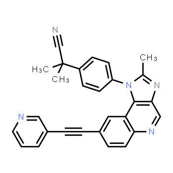 853910-02-8 | 2-metil-2-(4-(2-metil-8-(piridin-3-iletinil)-1H-imidazo[4,5-c]quinolin-1-il)fenil)propanonitrilo