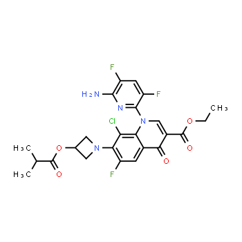 875712-90-6 | 1-(6-amino-3,5-difluoropiridin-2-il)-8-cloro-6-fluoro-7-{3-[(2-metilpropanoil)oxi]azetidin-1-il}-4-oxo-1,4-dihidroquinolina-3-carboxilato de etilo