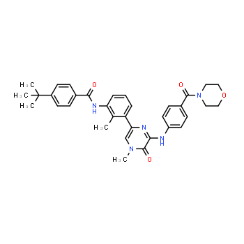 910232-84-7 | 4-(terc-butil)-N-(2-metil-3-(4-metil-6-((4-(morfolin-4-carbonil)fenil)amino)-5-oxo-4,5-dihidropirazin-2-il)fenil)benzamida