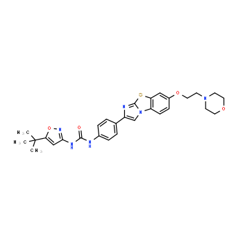 950769-58-1 | N-(5-terc-butilisoxazol-3-il)-N'-{4-[7-(2-morfolin-4-iletoxi)imidazo[2,1-b][1,3]benzotiazol-2-il]fenil}urea